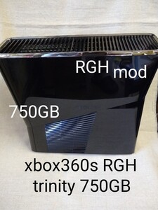 xbox360s RGH trinity 750GB 本体+AC変換コード