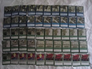 GUNDAM　WAR　ガンダムウォー カード　 50枚　ガンダムウオー　色々な種類あります　青　地球連邦国民　緑基本Ｇ　ジオン公園国民　