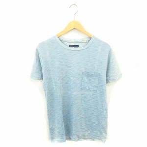 リーバイス Levi's Tシャツ カットソー 丸首 ヴィンテージ加工 無地 綿 コットン 半袖 1 青 ブルー /TT2 メンズ