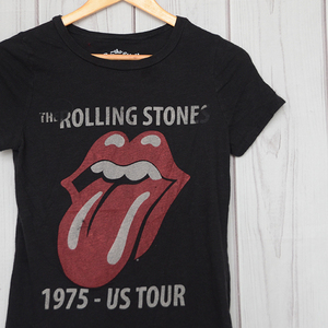 GS9223 ローリングストーンズ ROLLING STONES Tシャツ レディース S 肩幅33 ロック メール便可 xq