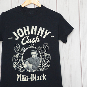 GS9258 ジョニーキャッシュ JOHNY CASH Tシャツ S 肩幅43 ロック メール便可 xq