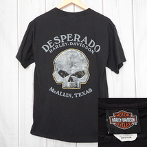 BT2311 ハーレーダビッドソン HARLEY DAVIDSON Tシャツ M 肩幅50 バイク ファイヤー スカル メール便可 xq_画像3