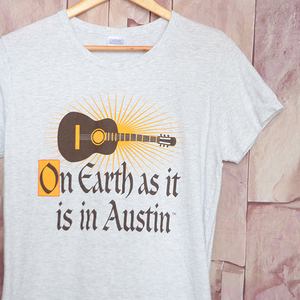 GS9293 On Earth as it is in Austin Tシャツ レディース L 肩幅42 ギター メール便可 xq