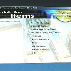 FREEWAY FWD-K7KX ASUS K7 series motherboard support CD for Win98 Windows98 S-YXG50 不明CDの画像6