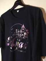 70's 80's Euro old vintage オールド ビンテージ SPAIN スペイン製 プリント Tシャツ ブラック L XL 半袖 クルー ラメ エナメル ペンキ_画像5