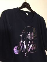 70's 80's Euro old vintage オールド ビンテージ SPAIN スペイン製 プリント Tシャツ ブラック L XL 半袖 クルー ラメ エナメル ペンキ_画像6