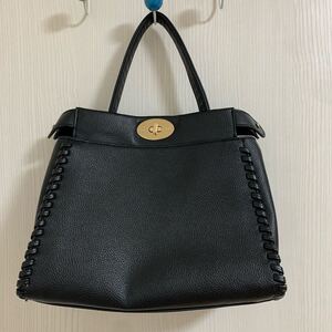 黒 ハンド ショルダーバッグ 大容量 2way