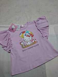  new goods unused SANRIO Kitty 90 short sleeves T-shirt short sleeves T-shirt cut and sewn girl pyjamas part shop put on cotton tops frill prompt decision free shipping 