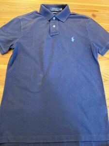  включая доставку! POLO Ralph lauren Ralph Lauren one отметка рубашка-поло с коротким рукавом рубашка с коротким рукавом темно-синий цвет S размер темно-синий 