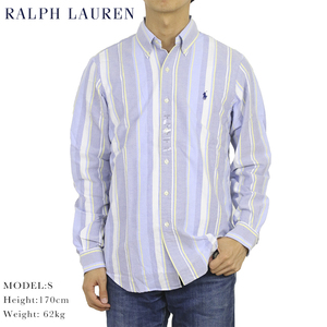 新品 アウトレット 3408 Sサイズ 長袖 シャツ polo ralph lauren ポロ ラルフ ローレン ストライプ オックス