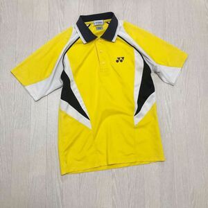 ヨネックス YONEX ポロシャツ　テニスウェア　卓球ウェア　半袖シャツ　ゲームシャツ バドミントン スポーツウェア　イエロー　Sサイズ