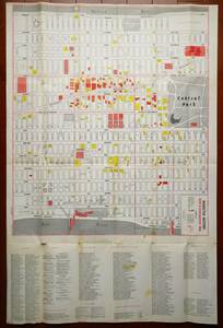 ニューヨーク地図　Nester'sMAP NEWYORK 1枚　：オンオフブロードウェイ劇場シアター案内 マンハッタン グリニッジヴィレッジ 地下鉄路線図