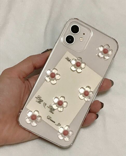 お花のiPhoneケース　スマホケース