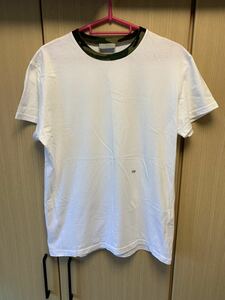  стандартный 16SS Dior Homme Dior Homme KRIS VAN ASSCHE Chris Van пепел воротник камуфляж CD Logo вырез лодочкой футболка cut and sewn белый S