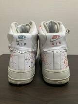 [NIKE] AIR FORCE 1 High White Neutral Grey カスタムペイント エア フォース ワン ハイ 26 US8 306351-111 ナイキ_画像5