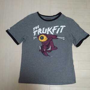 M トラックフィット TRUKFIT トリムTシャツ 灰黒 スケートボード SK8 リンガー K20G101