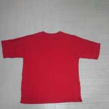 M エバーラスト EVERLAST フットボールTシャツ ポケット 赤白 ビッグロゴ プリント K20G181_画像3