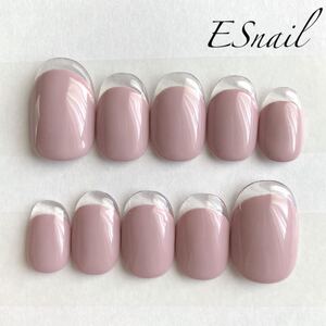 ミルキーベージュ☆クリアフレンチネイル☆