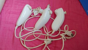 送料込み ニンテンドー Wii ヌンチャク 3個セット Wiiリモコン 任天堂純正品