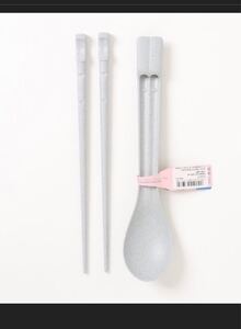 カトラリー KOZIOL/ DYNASTY スプーン&チョップスティックセット グレー 4セット