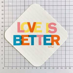 Paul frank LOVE IS BETTER S sticker paul (pole) Frank Rav iz betta - sticker 