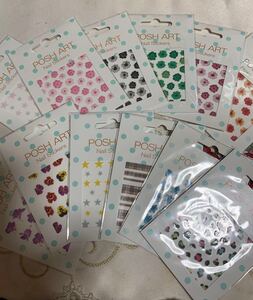 ネイルシール ジェルネイル ポリッシュ用12枚セットプロ用