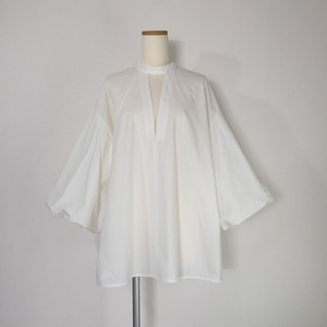 21SS CLANEklane double faced stand tops ba Rune sleeve blouse tunic 