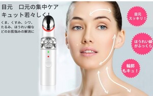 目元ケア 美顔器 イオン導入 光エステ 口元ケア USB充電 音波振動