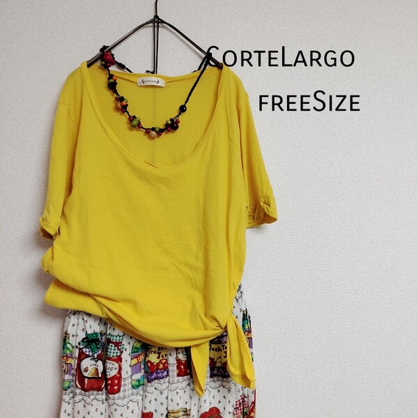 CorteLargo デザインTシャツ Free Size