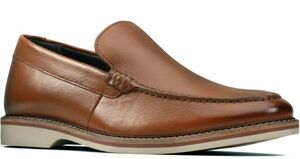 送料無料 Clarks 24cm ベネチアン ローファー ビジネス タン ブラウン レザースリッポン スーツ ブーツ スニーカー スーツ JJJ31