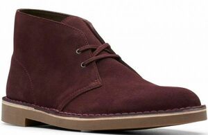 送料無料 Clarks 28cm チャッカ ブーツ レースアップ ワイン スエード レザー 革 スニーカー スーツ ビジネス ローファー JJJ35