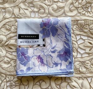 ◆未使用◆BURBERRY バーバリー ハンカチ 花柄 ノバチェック