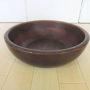 送料無料【 アンティーク 古民具 小さめ 木製のこね鉢 】送料無料