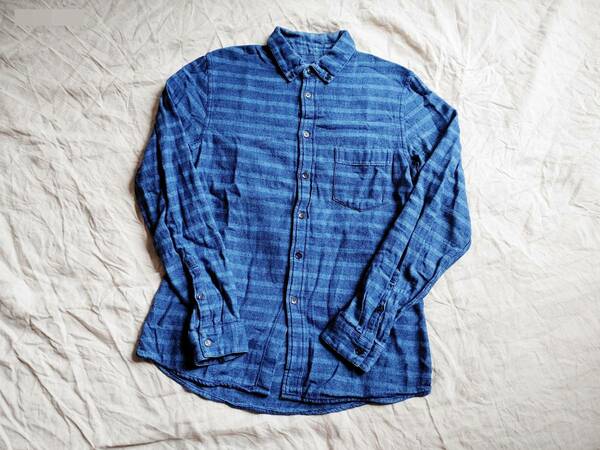 LEVI'S MADE&CRAFTED リーバイス メイドアンドクラフテッド STANDARD SHIRT BORDER ボーダー 胸ポケ インディゴ 長袖 シャツ 1 ●8