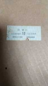 218-9京王帝都切符「国領10円切符」1964年6月9日年数劣化