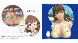 DEAD OR ALIVE Xtreme Venus Vacation コースターセット 3 等身大 マウスパッド ヒトミ 特典 缶バッチ L版ブロマイド 6 クリアカード 付き