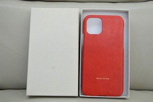 新品未使用 Hender Scheme エンダースキーマ iphone case 11 Pro 牛レザー ケース レッド 定価13,200円 送料無料