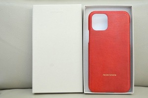 新品未使用 Hender Scheme エンダースキーマ iphone case 11 Pro 牛レザー ケース レッド 定価税込13,200円 送料無料