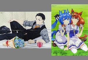 ポスター　両面B2ポスター(八つ折) 「富豪刑事 Balance：UNLIMITED/ウマ娘 プリティーダービー Season2」 アニメージュ 2021年8月号付録