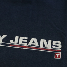 90s TOMMY JEANS トミージーンズ Tシャツ M ネイビー 半袖 フラッグ ロゴ トミーヒルフィガー オールド ヴィンテージ_画像4