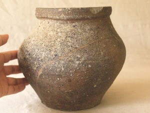 貴重 鎌倉時代 経塚壷20ｃｍ へたり壷 茶道 華道 花入 花活 六古窯 越前 常滑 信楽