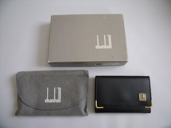 新品 未使用品◆　dunhill ◆ ダンヒル ◆ ロゴ金具 ・ 本革 レザー製 ◆ 6連キーケース ◆ 黒 ブラック系 ◆ 箱 保存袋 付き◆ 送料無料！