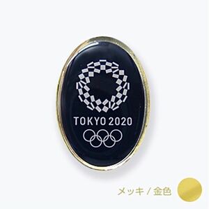 オリンピックエンブレムのネイビーピンバッジ★東京オリンピック2020公式グッズ