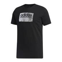 542 ☆ 未使用 【adidas】アディダス グラフィック Tシャツ ブラック シルバーメタリック Mサイズ FM6254 GVB49 価格2,490＋税_画像1