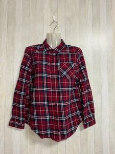 INGNI* wing * lady's long sleeve check shirt cotton * size M 827-9