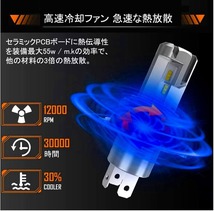 H4 LED ヘッドライト HONDA ホンダ CL400 1998～1999 NC38 ハロゲン仕様車 新車検対応 冷却ファン搭載 バイク 1球 _画像4