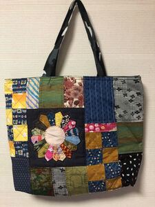 ハンドメイド パッチワーク ビッグ トート エコバッグ