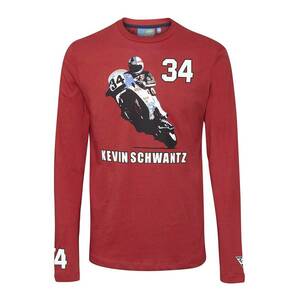 * free shipping *Kevin Schwantz 34 Bike Long sleeve Teeke bin shu one tsuL/S long sleeve T-shirt long T long sleeve XL size 