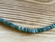 -SUI8- No.58 エメラルドのチョーカーネックレス　37cm K14gf A Emerald Choker necklace 37cm K14gf_画像3