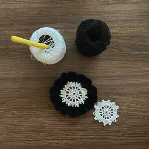 コースター ハンドメイド お花 レース編み 北欧風